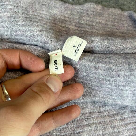 MOTH Anthropologie Sweater Womens Small Purple Knit Wool Batwing Dolman Sleeve - Picture 6 of 7